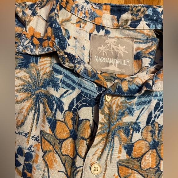 Linen/Silk Margaritaville Button Down - Picture 4 of 14
